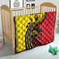 Uganda Quilt - African Wildlife Elephant Lion and Crane in Tribal Pattern Design