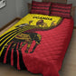 Uganda Quilt Bed Set - African Wildlife Elephant Lion and Crane in Tribal Pattern Design