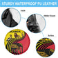 Uganda Spare Tire Cover - African Wildlife Elephant Lion and Crane in Tribal Pattern Design