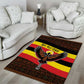 Uganda Area Rug - Crested Crane and Rise and Shine Tribal Pattern Design
