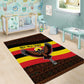 Uganda Area Rug - Crested Crane and Rise and Shine Tribal Pattern Design