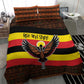 Uganda Bedding Set - Crested Crane and Rise and Shine Tribal Pattern Design