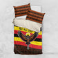 Uganda Bedding Set - Crested Crane and Rise and Shine Tribal Pattern Design