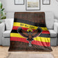 Uganda Blanket - Crested Crane and Rise and Shine Tribal Pattern Design