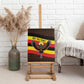 Uganda Canvas Wall Art - Crested Crane and Rise and Shine Tribal Pattern Design