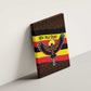Uganda Canvas Wall Art - Crested Crane and Rise and Shine Tribal Pattern Design