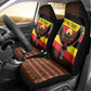 Uganda Car Seat Cover - Crested Crane and Rise and Shine Tribal Pattern Design