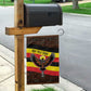 Uganda Garden Flag - Crested Crane and Rise and Shine Tribal Pattern Design