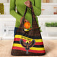 Uganda Grocery Bag - Crested Crane and Rise and Shine Tribal Pattern Design