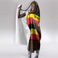 Uganda Hooded Blanket - Crested Crane and Rise and Shine Tribal Pattern Design
