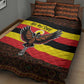 Uganda Quilt Bed Set - Crested Crane and Rise and Shine Tribal Pattern Design