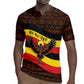 Uganda Rugby Jersey - Crested Crane and Rise and Shine Tribal Pattern Design