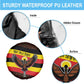 Uganda Spare Tire Cover - Crested Crane and Rise and Shine Tribal Pattern Design
