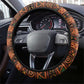Uganda Steering Wheel Cover - Crested Crane and Rise and Shine Tribal Pattern Design