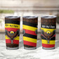Uganda Tumbler Cup - Crested Crane and Rise and Shine Tribal Pattern Design