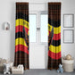 Uganda Window Curtain - Crested Crane and Rise and Shine Tribal Pattern Design