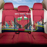 Central African Republic Back Car Seat Cover Red Blue Green Tribal Design - African Pride