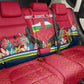 Central African Republic Back Car Seat Cover Red Blue Green Tribal Design - African Pride