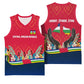 Central African Republic Basketball Jersey Red Blue Green Tribal Design - African Pride