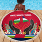 Central African Republic Beach Blanket Red Blue Green Tribal Design - African Pride