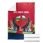 Central African Republic Blanket Red Blue Green Tribal Design - African Pride