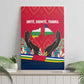 Central African Republic Canvas Wall Art Red Blue Green Tribal Design - African Pride