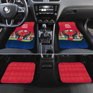 Central African Republic Car Mats Red Blue Green Tribal Design - African Pride