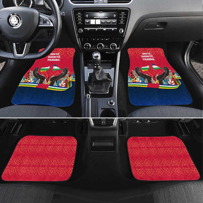 Central African Republic Car Mats Red Blue Green Tribal Design - African Pride