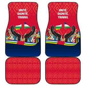 Central African Republic Car Mats Red Blue Green Tribal Design - African Pride