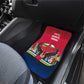 Central African Republic Car Mats Red Blue Green Tribal Design - African Pride