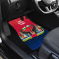 Central African Republic Car Mats Red Blue Green Tribal Design - African Pride