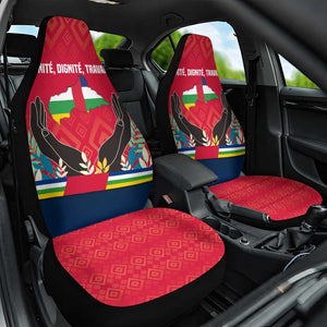 Central African Republic Car Seat Cover Red Blue Green Tribal Design - African Pride