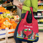 Central African Republic Grocery Bag Red Blue Green Tribal Design - African Pride