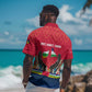 Central African Republic Hawaiian Shirt Red Blue Green Tribal Design - African Pride