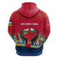 Central African Republic Hoodie Red Blue Green Tribal Design - African Pride