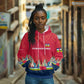 Central African Republic Hoodie Red Blue Green Tribal Design - African Pride