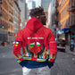 Central African Republic Hoodie Red Blue Green Tribal Design - African Pride