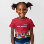 Central African Republic Kid T shirt Red Blue Green Tribal Design - African Pride