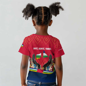 Central African Republic Kid T shirt Red Blue Green Tribal Design - African Pride