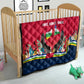 Central African Republic Quilt Red Blue Green Tribal Design - African Pride