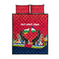 Central African Republic Quilt Bed Set Red Blue Green Tribal Design - African Pride