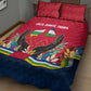 Central African Republic Quilt Bed Set Red Blue Green Tribal Design - African Pride