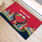 Central African Republic Rubber Doormat Red Blue Green Tribal Design - African Pride