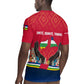 Central African Republic Rugby Jersey Red Blue Green Tribal Design - African Pride