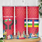 Central African Republic Skinny Tumbler Red Blue Green Tribal Design - African Pride
