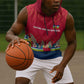 Central African Republic Sleeveless Hoodie Red Blue Green Tribal Design - African Pride