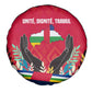 Central African Republic Spare Tire Cover Red Blue Green Tribal Design - African Pride