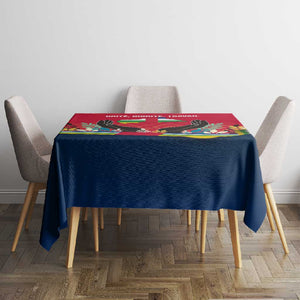 Central African Republic Tablecloth Red Blue Green Tribal Design - African Pride