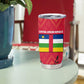Central African Republic Tumbler Cup Red Blue Green Tribal Design - African Pride