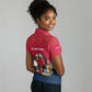 Central African Republic Women Polo Shirt Red Blue Green Tribal Design - African Pride